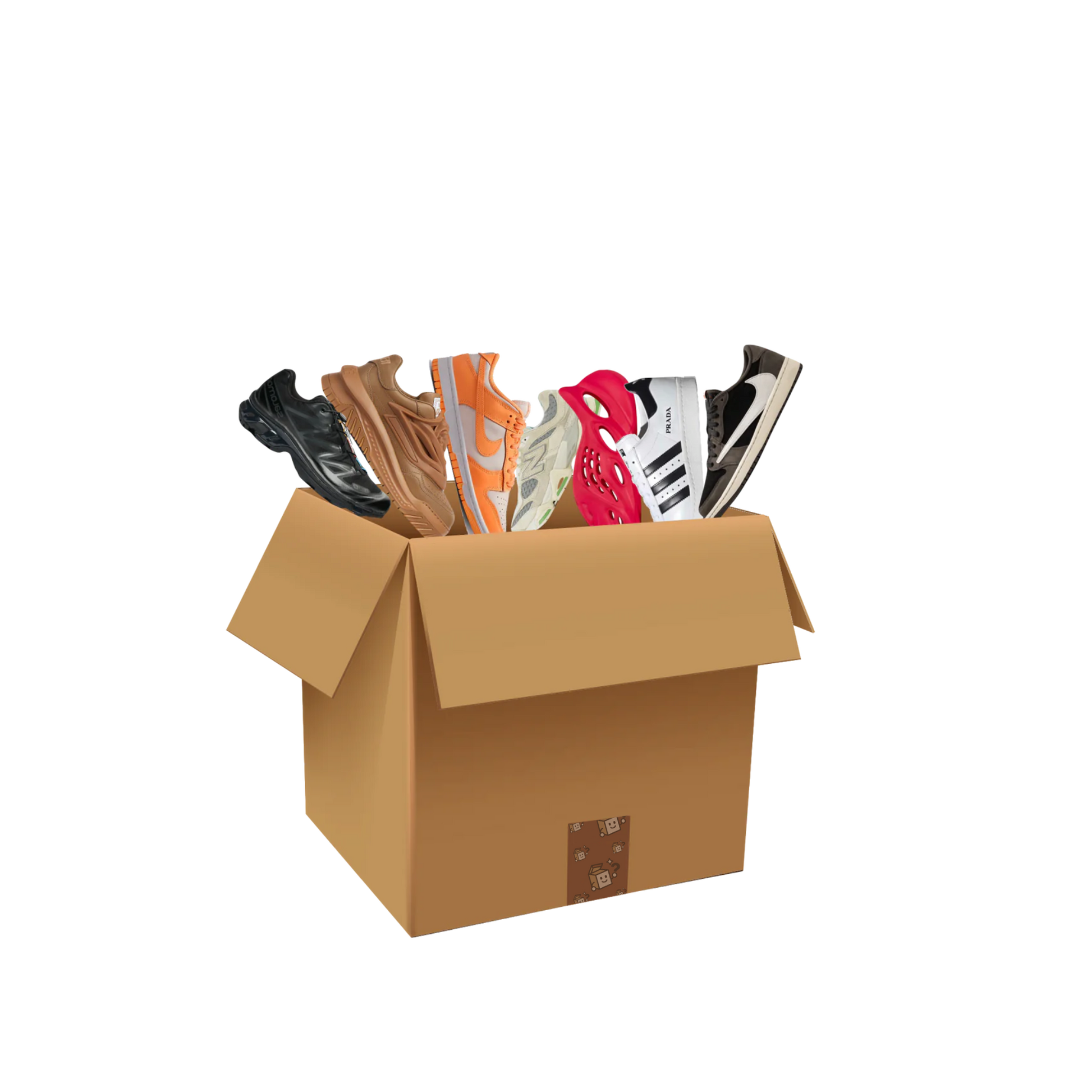 Sneakers de marque dans mystery box – Nike, Jordan, Adidas, Puma