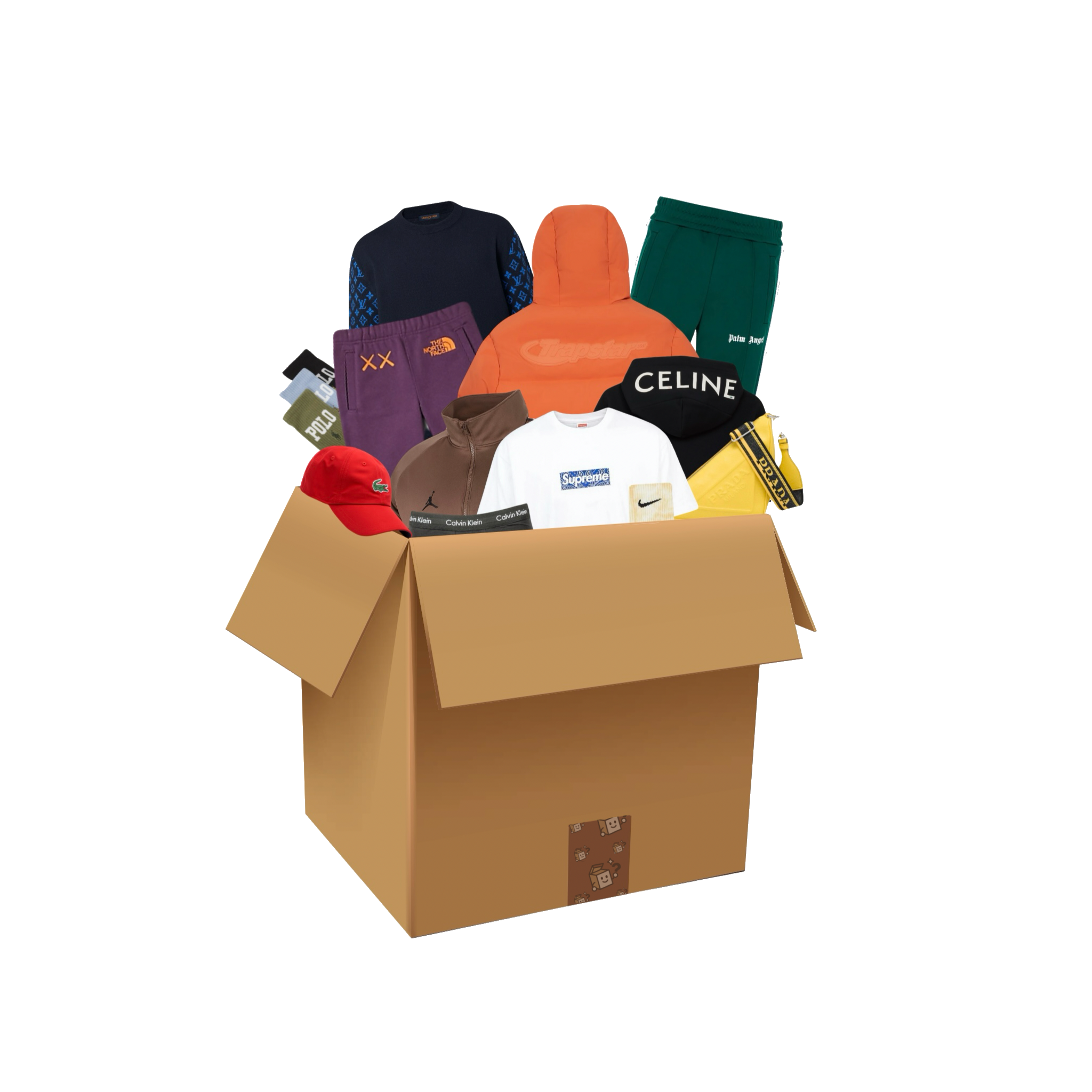 Vêtements streetwear dans mystery box – Nike, Adidas, Carhartt, Champion
