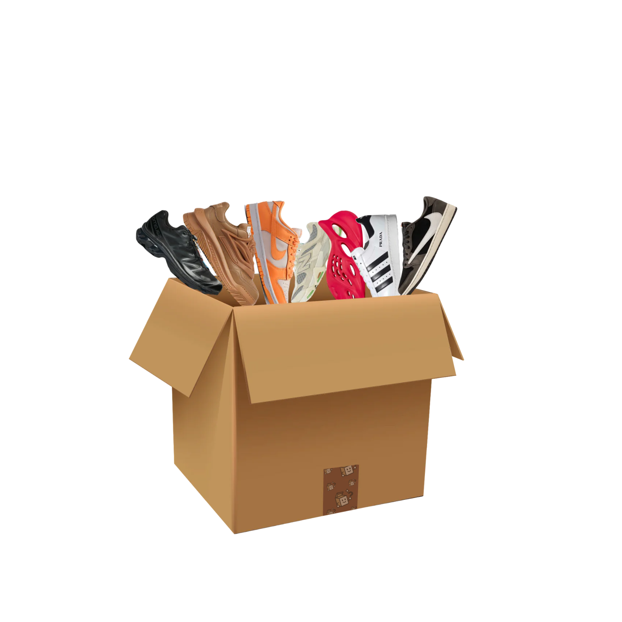 Sneakers de marque dans mystery box – Nike, Jordan, Adidas, Puma