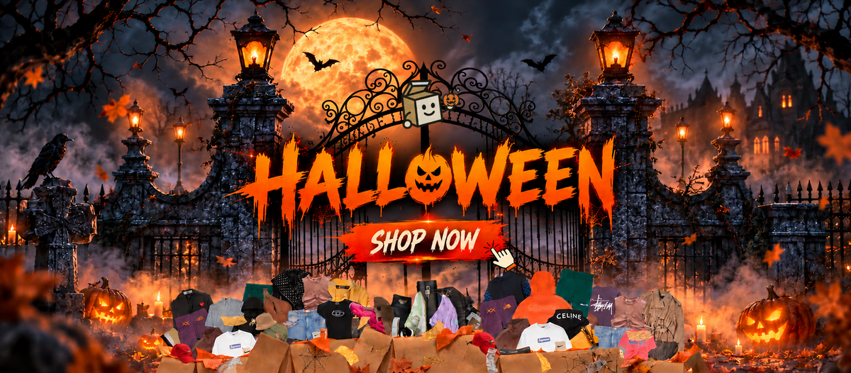 Halloween 2026 da MysteryBoxShop! Scopri mystery box, streetwear, sneakers e accessori in un'atmosfera da brividi.