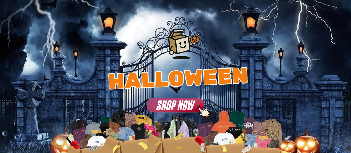 Halloween Mystery Box Shop avec box mystère vêtements et sneakers