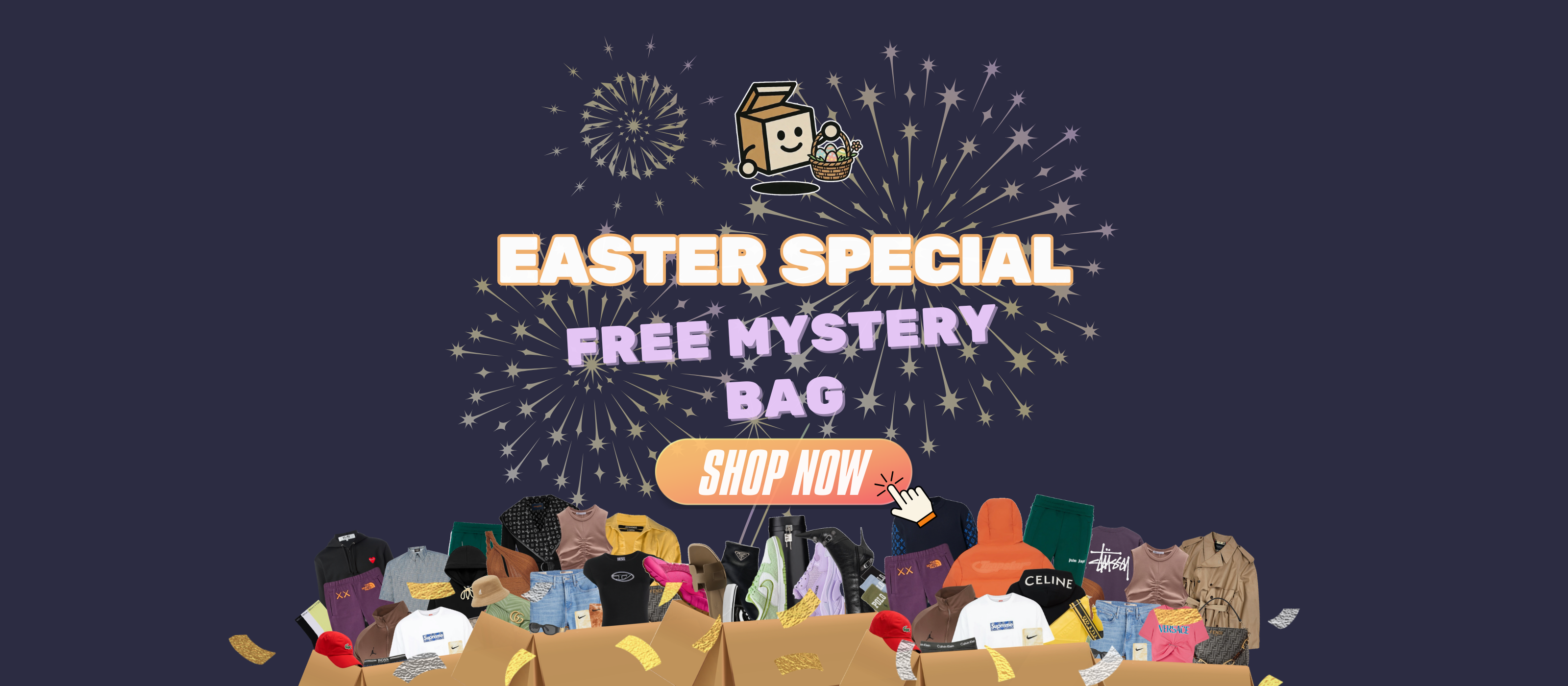 Easter Special promotion – Free Mystery Bag with every order – mystery box clothing