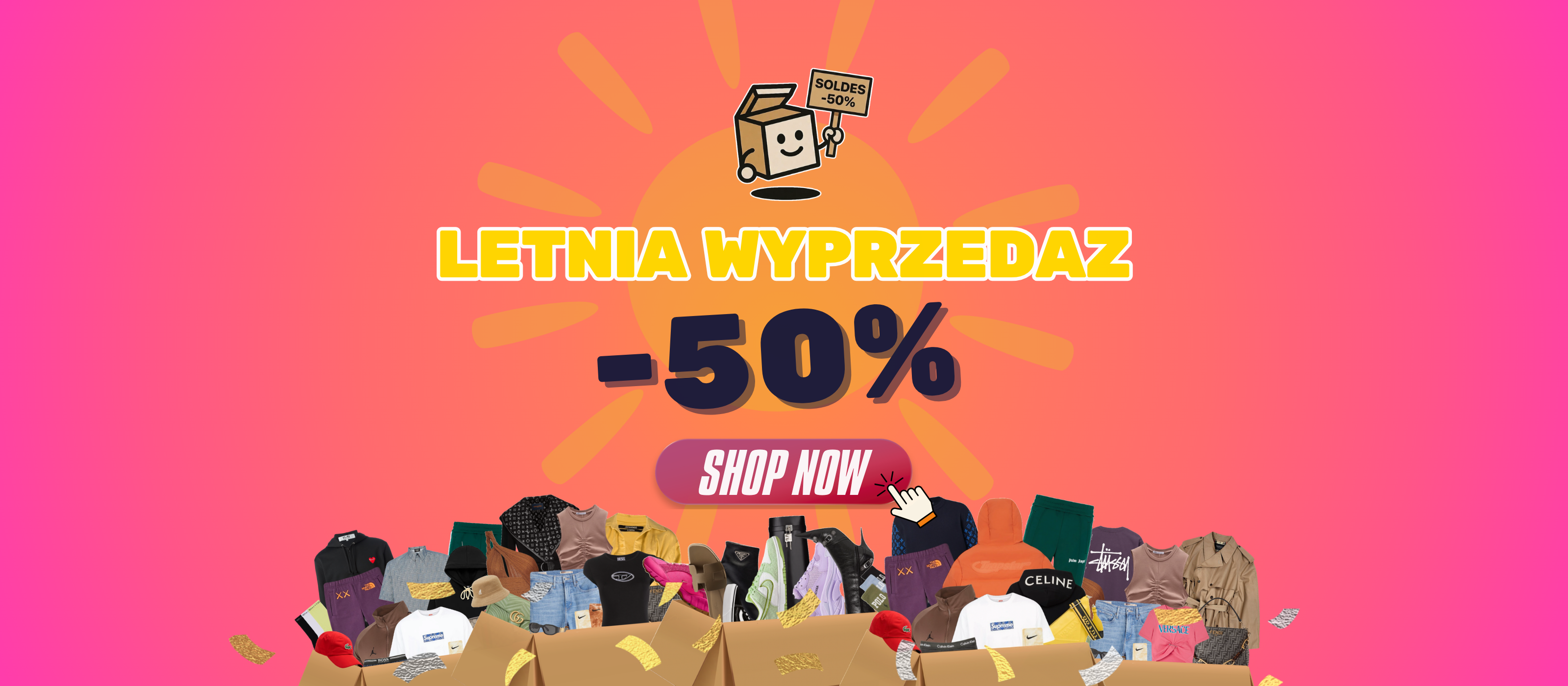 Letnia wyprzedaż -50% rabat mystery box - sneakersy i moda streetwear