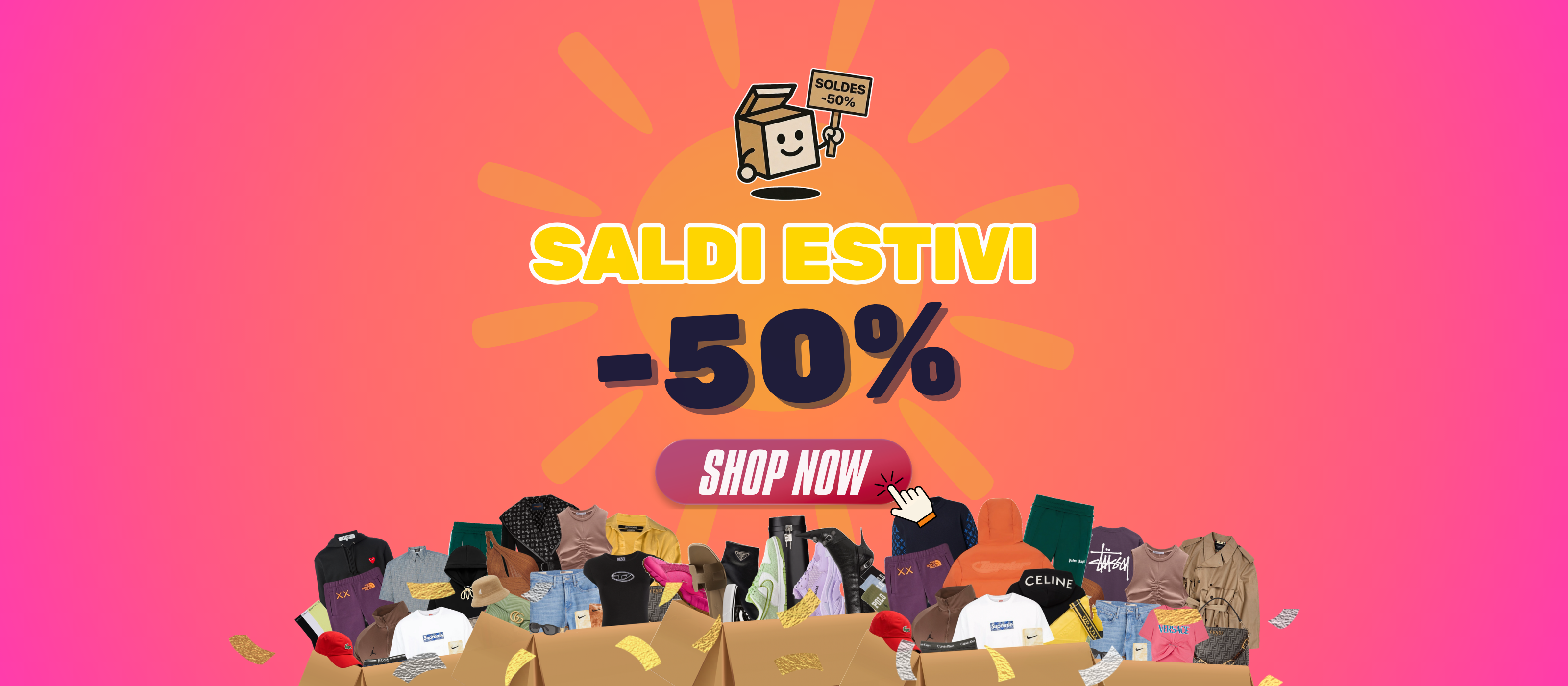 Saldi Estivi -50% sconto mystery box - sneakers e abbigliamento streetwear
