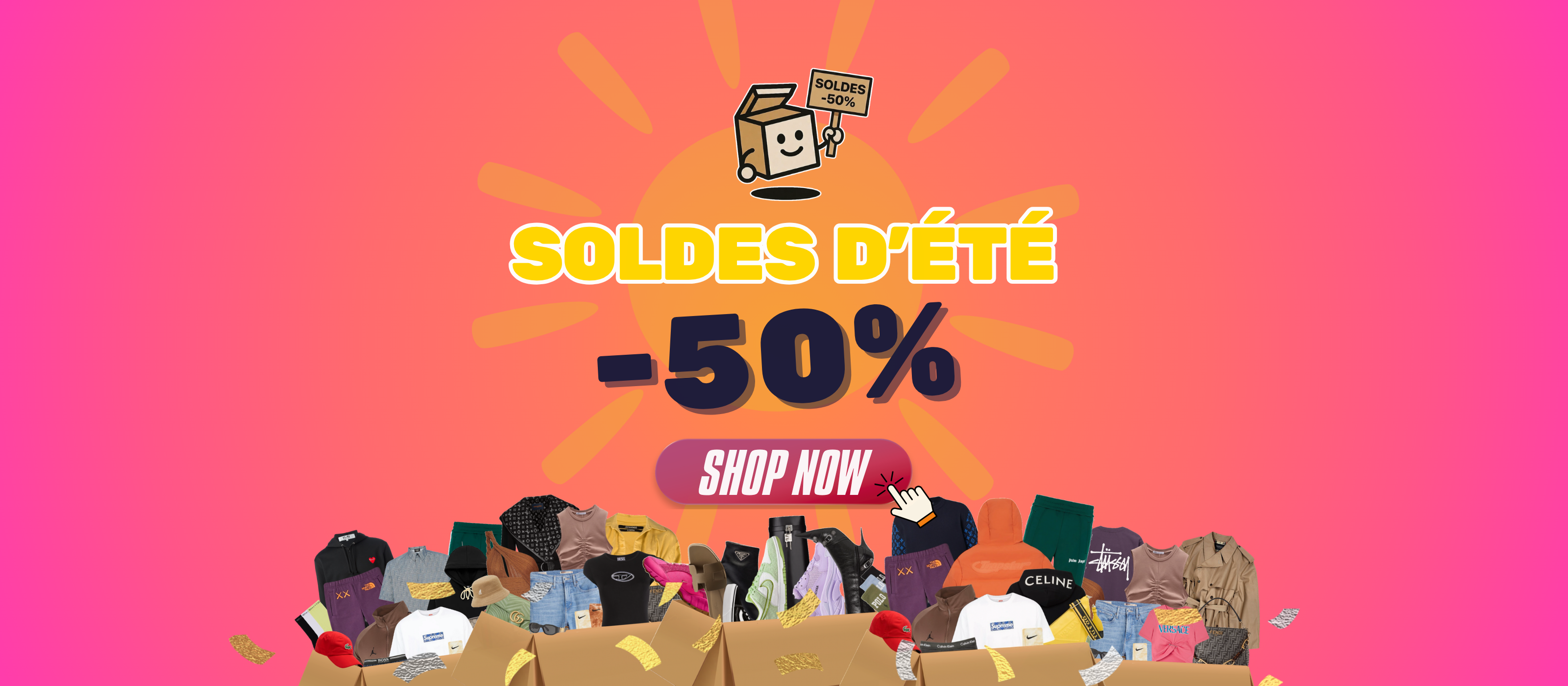 Soldes d'été -50% sur les mystery box - sneakers et streetwear de marque
