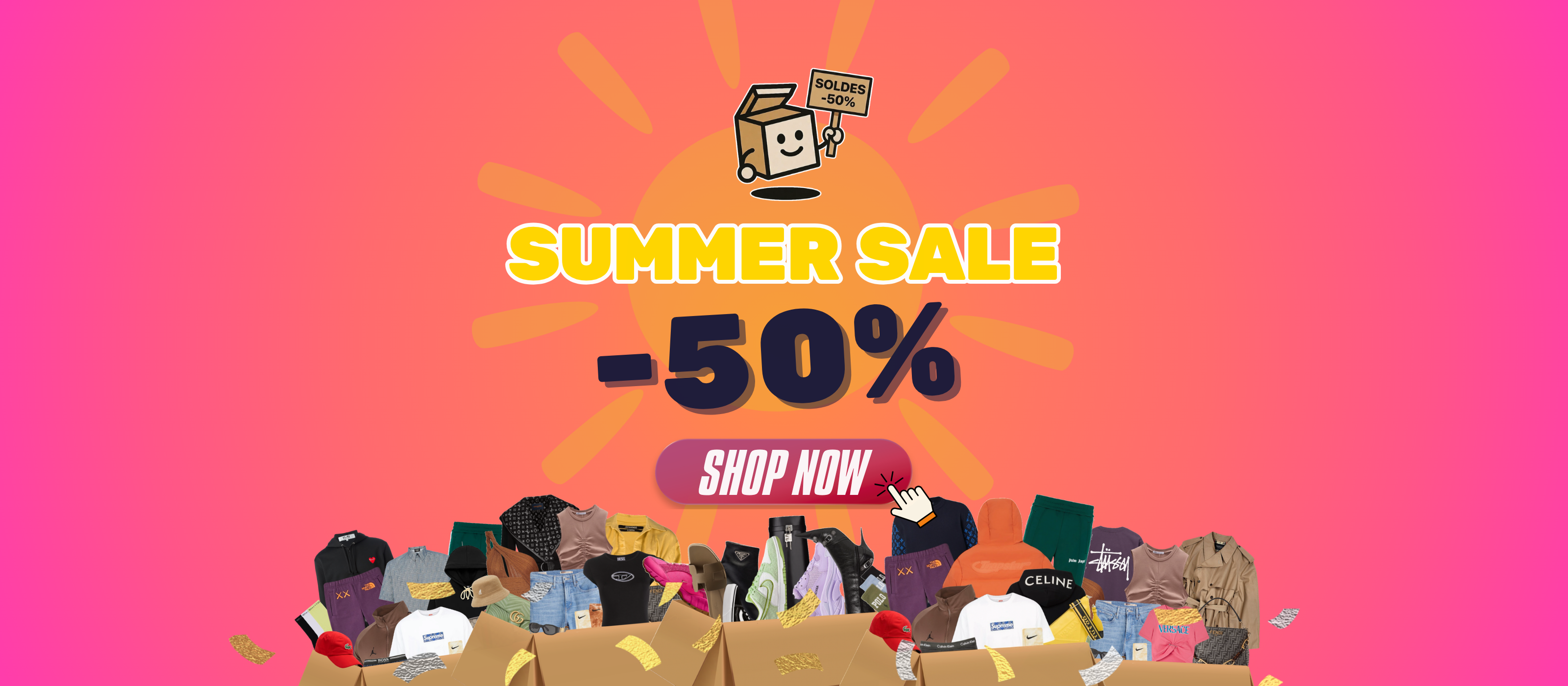 Summer Sale -50% off mystery boxes - sneakers and fashion brands clearance